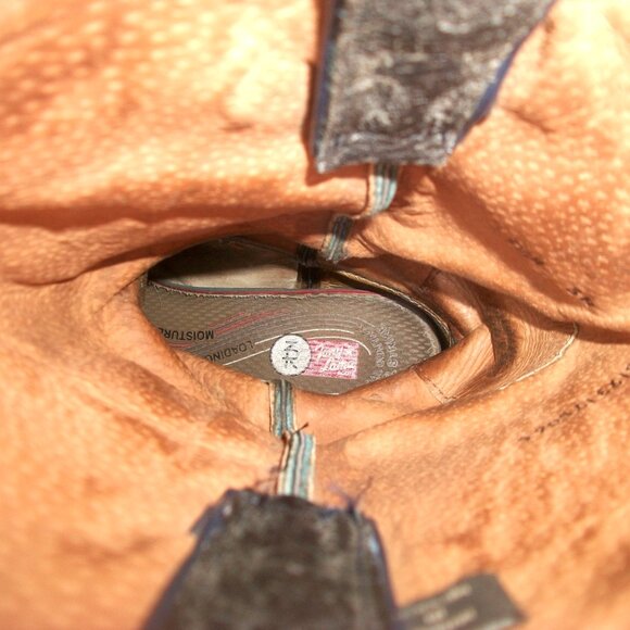 Tony Lama Handmade Embroidered Mid-Calf "R" Toe Cowgirl Boots 7.5M - Picture 7 of 11